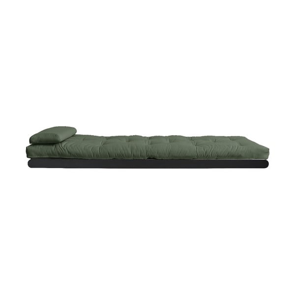 Двуместен променлив шезлонг Figo Black/Olive Green - Karup Design-image-4