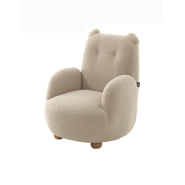 Бежов детски стол от прежда с примки от букле Rocky – Vipack