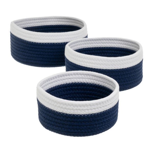 Текстилни кошници в комплект от 3 бр. ø 26x11 cm – Casa Selección