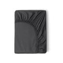 Сив чаршаф от еластичен памучен сатен , 90 x 200 cm - HIP