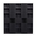 Черна модулна библиотека от масивен бор 200x210 cm Finca – WOOOD