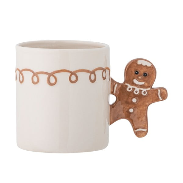 Кремава глинена чаша с коледен мотив 350 ml Ginnie – Bloomingville