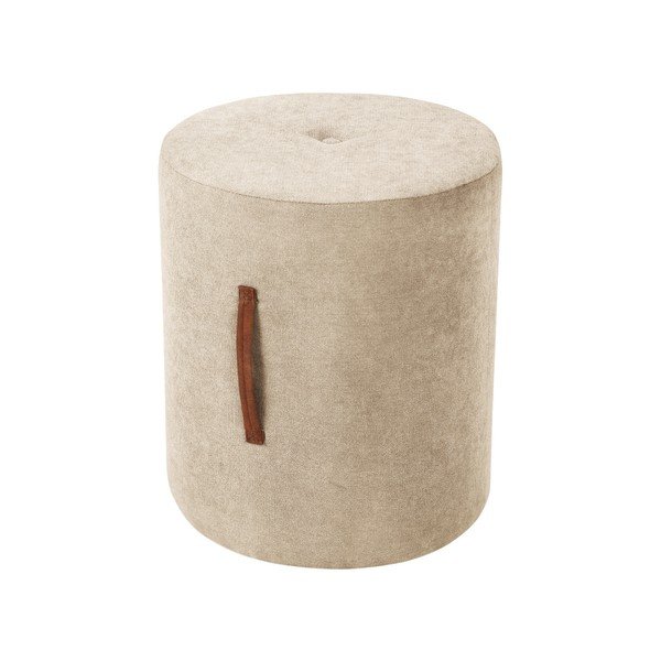Бежов пуф Motion, ø 40 cm - Kooko Home-image-2