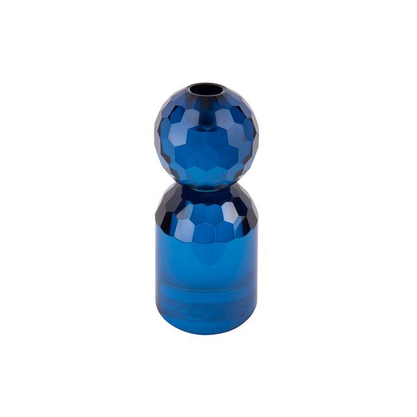 Свещник от синьо стъкло Crystal Art - PT LIVING-image-1