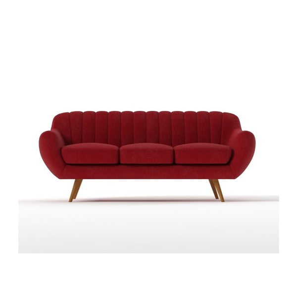 Sofa Azure pro tři, červené