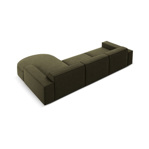 Ъглов диван от зелено кадифе (десен ъгъл) Jodie - Micadoni Home-image-4