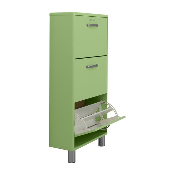 Зелен шкаф за обувки с панти Malibu - Tenzo-image-4