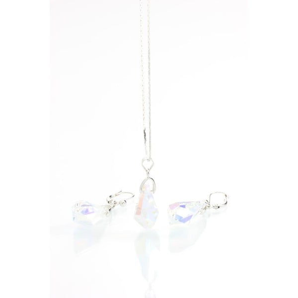 Комплект от колие и обеци с кристали Сваровски Simplicity - Yasmine-image-1