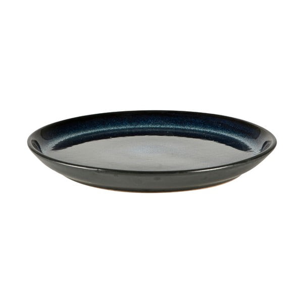 Черна/синя десертна глинена чиния ø 17 cm Gastro Dark Blue/Black – Bitz-image-2