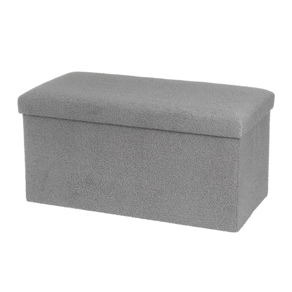 Сива табуретка от прежда с примки от букле Folding – Casa Selección