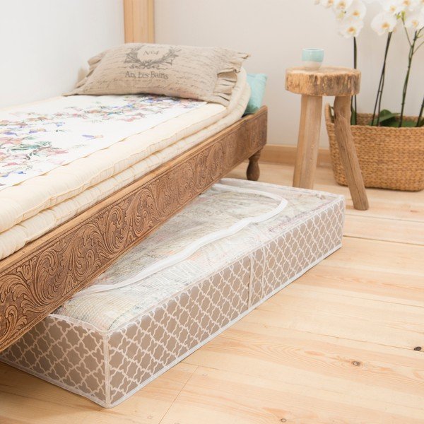 Бежова кутия за съхранение под леглото , дължина 107 cm Madison - Compactor-image-1