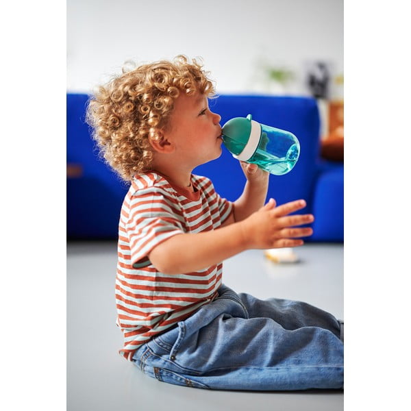 Бяла/светлозелена тританова детска чаша 300 ml Little farm – Mepal-image-4