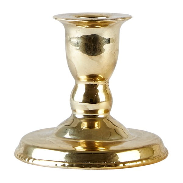 Керамичен свещник в златист цвят Runna, височина 9 см - Villa Collection