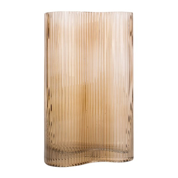 Светлокафява стъклена ваза Wave, височина 27 cm Allure Wave - PT LIVING-image-3