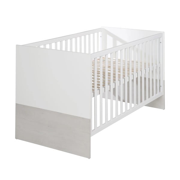 Детско легло в бяло и светлосиво 70x140 cm Julia - Roba