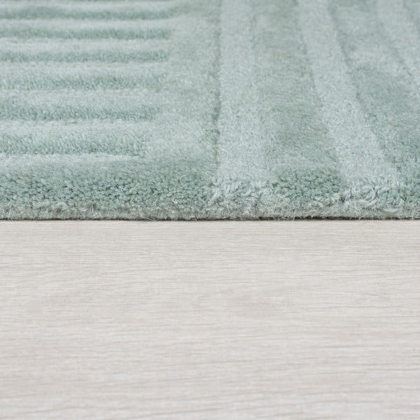 Тюркоазен ръчно изработен вълнен килим 200x290 cm Zen Garden – Flair Rugs-image-4