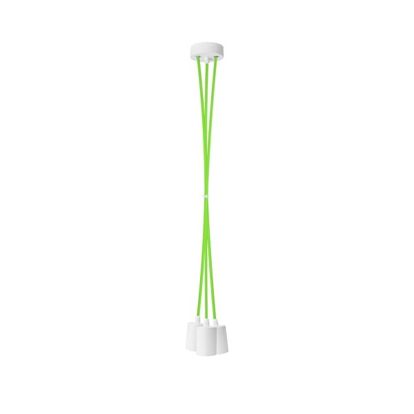 Trojitý zelený závěsný kabel s bílou objímkou Cero Bulb Attack