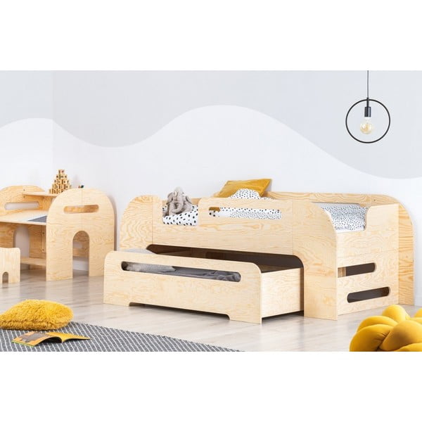 Детско разтегателно легло в естествен цвят 80x200 cm AIKO - Adeko-image-2