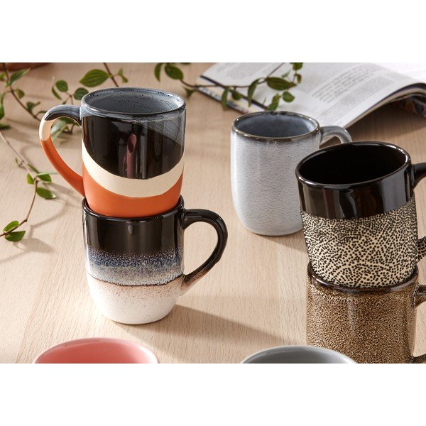 Черно-бял чаша 300 ml Cafe – Ladelle-image-1