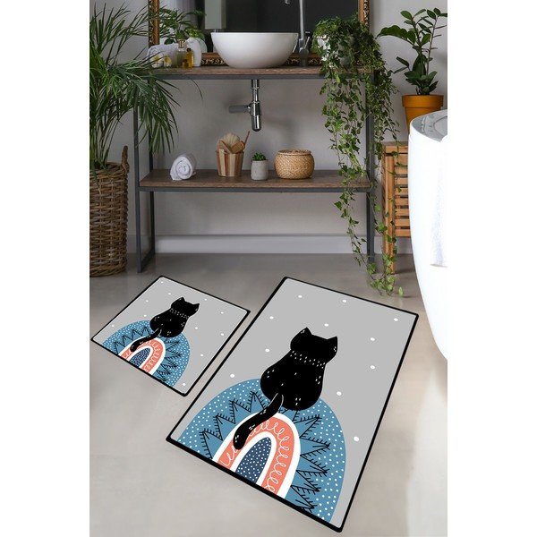 Килими за баня в комплект 2 бр. 60x100 cm Waiten – Foutastic-image-1