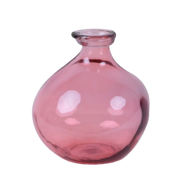 Розова ваза от рециклирано стъкло Simplicity, височина 18 cm - Ego Dekor