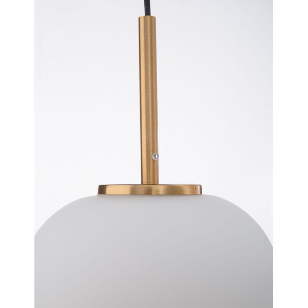 Бяло/в месингов цвят стъклено висящо осветително тяло ø 22 cm Lato – Nova Luce-image-2