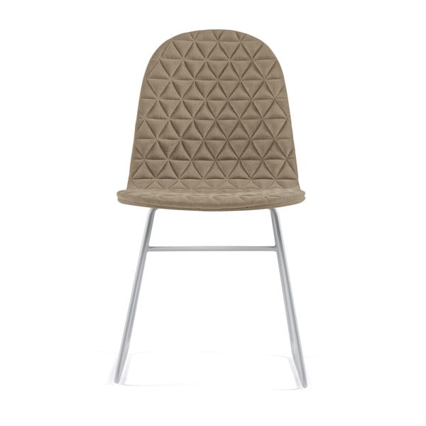 Béžová židle s kovovými nohami Iker Mannequin V Triangle