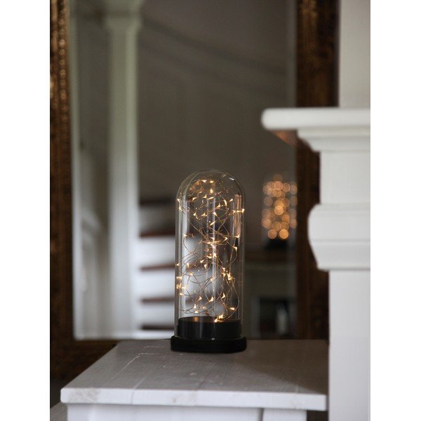 Черна LED светлинна декорация Стъклен купол, височина 25 cm - Star Trading-image-4