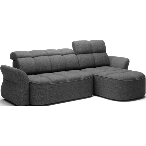 Тъмносив кадифен разтегателен ъглов диван с място за съхранение (десен ъгъл) Beneth – ELTAP-image-2
