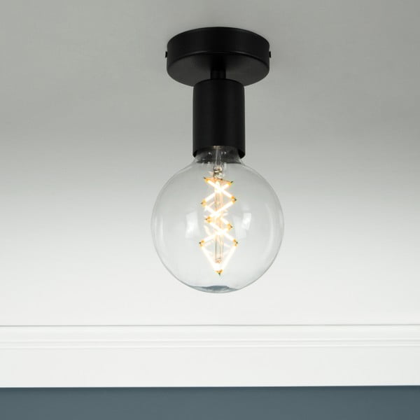 Черно таванно осветително тяло Bulb Attack Cero - Sotto Luce-image-1