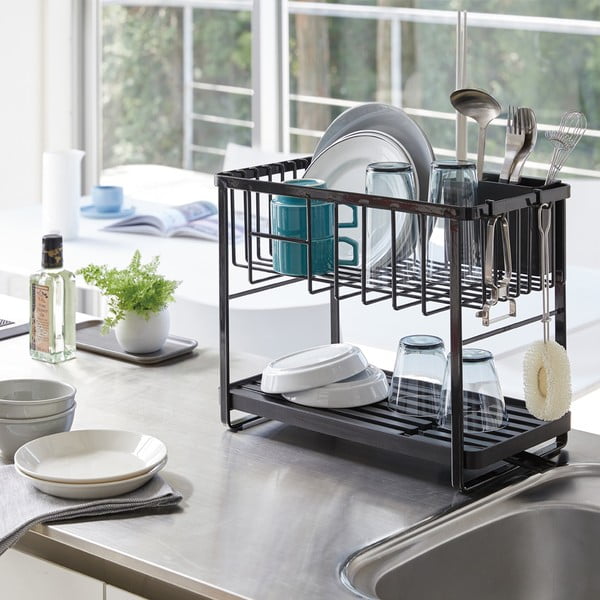 Двуетажна метална стойка за оттичане Tower - YAMAZAKI-image-1