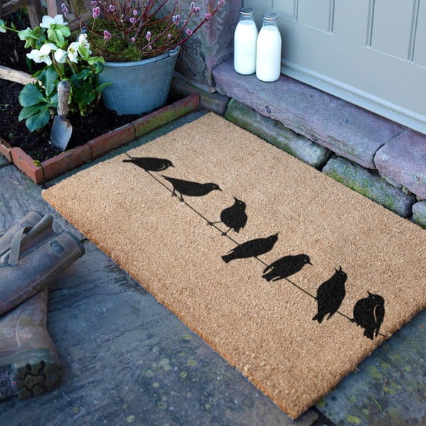 Изтривалка от кокосови влакна 40x60 cm Birds On a Wire – Artsy Doormats-image-2