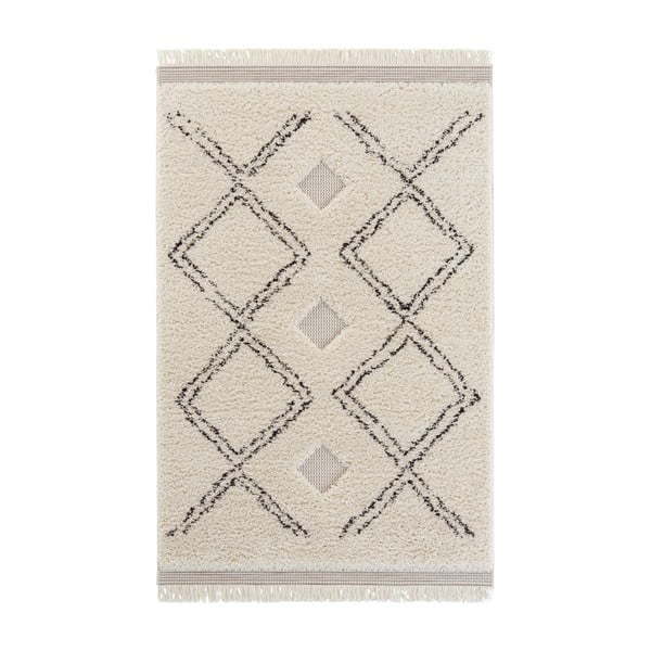 Кремав и бял килим , 80 x 150 cm New Handira Aranos - Mint Rugs