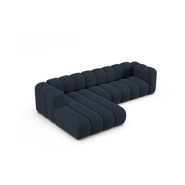 Тъмносин шенилов ъглов диван (ляв ъгъл) Lupine – Micadoni -image-2