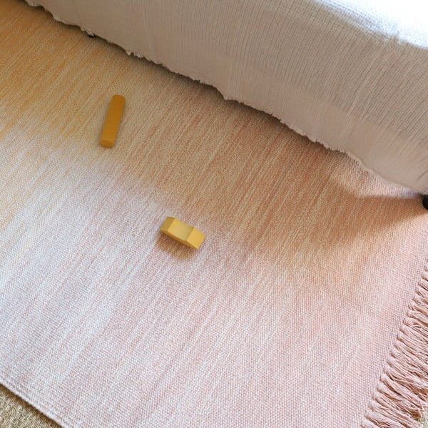 Оранжево-розов миещ се килим 100x150 cm Kirthy - Nattiot-image-1