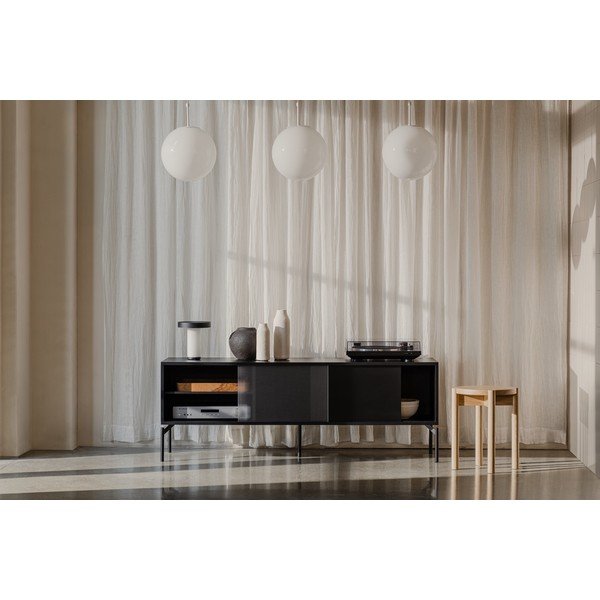 Черна маса за телевизор 160x60x42 cm Met – noo.ma-image-1