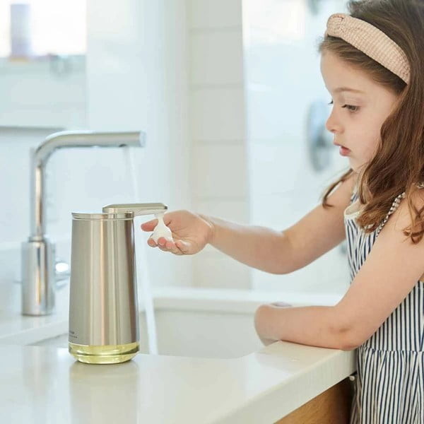 Сив автоматичен дозатор за сапун от стомана 266 ml - simplehuman-image-1