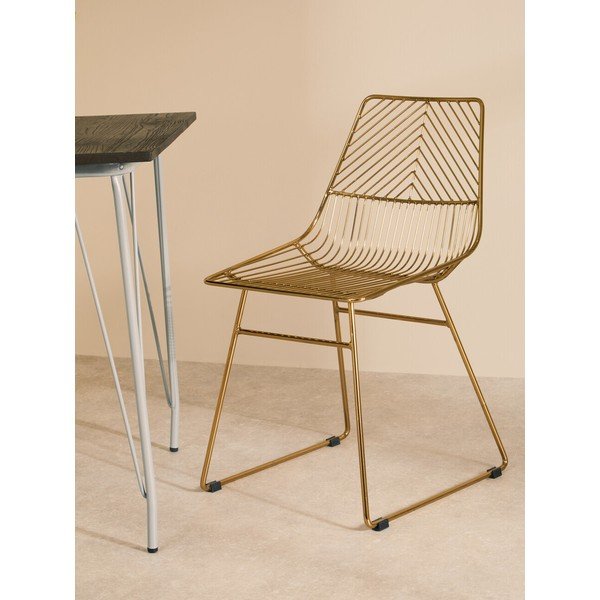 Метален трапезен стол в златист цвят District – Premier Housewares-image-3
