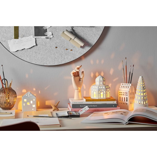 Бял керамичен свещник Urbania Lighthouse Manor - Kähler Design-image-1