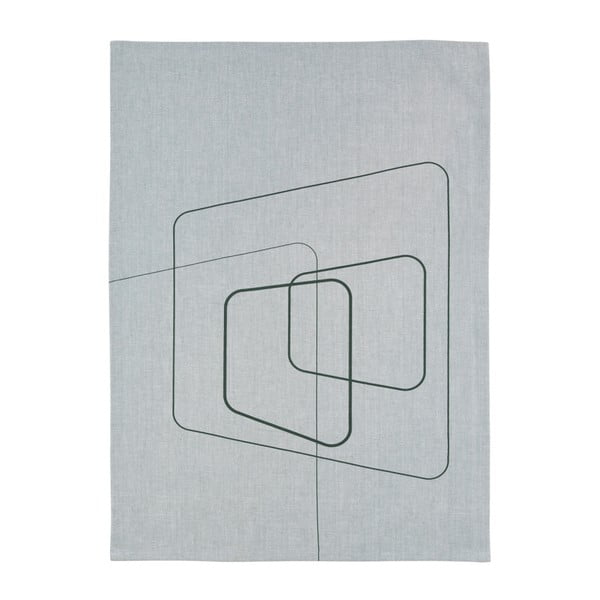Светлосива кухненска кърпа Квадрати, 70 x 50 cm - Zone