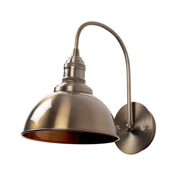 Стенна лампа в месингов цвят ø 21 cm Varzan – Opviq lights