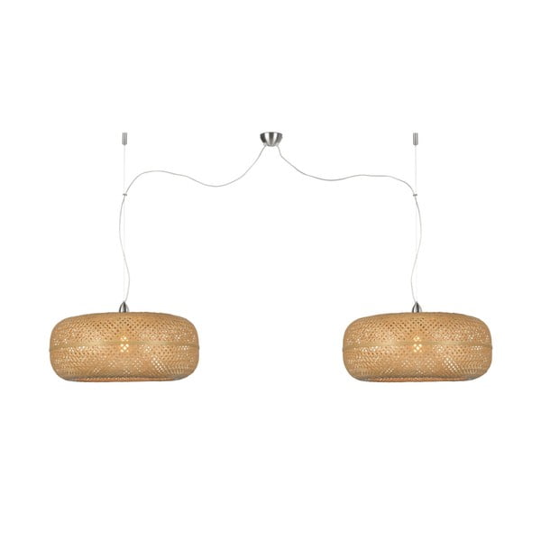 Кафява бамбукова двойна висяща лампа Palawan - Good&Mojo
