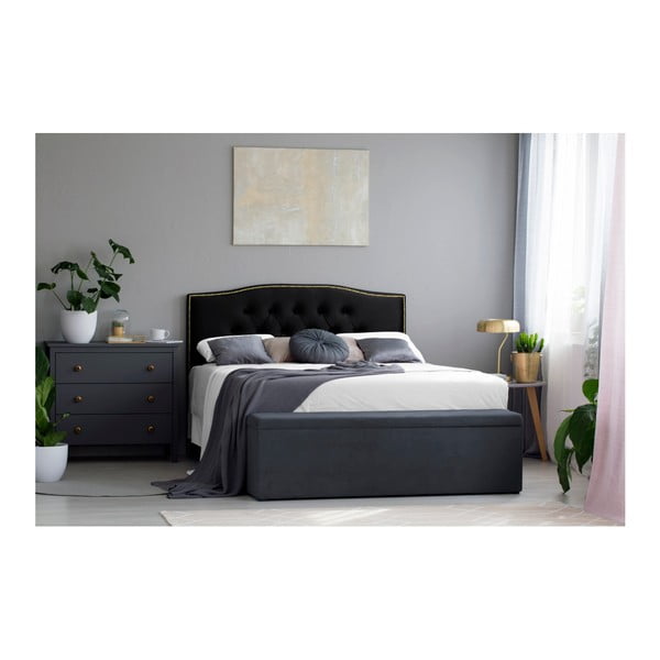 Černé čelo postele Mazzini Sofas Daisy, 180 x 120 cm-image-2