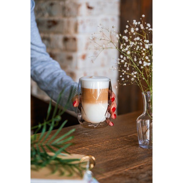 Комплект от 2 чаши за лате с двойни стени, 350 ml Geo - Vialli Design-image-1