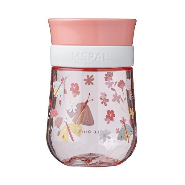 Светлорозова тританова детска чаша 300 ml Flowers & butterflies – Mepal