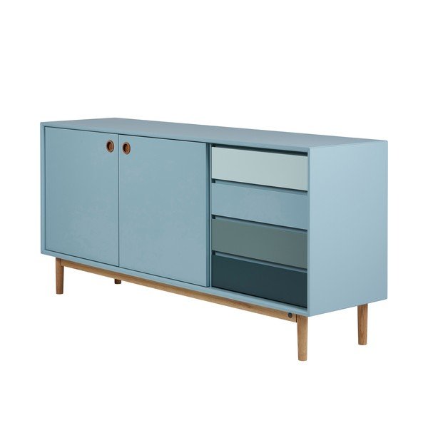 Нисък скрин с чекмеджета в цвят мента 170x80 cm Color Box - Tom Tailor-image-2