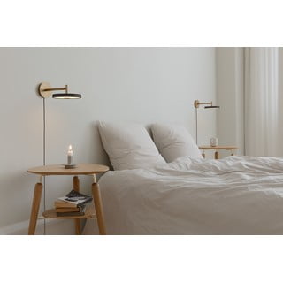 Черна LED затъмняваща се стенна лампа ø 15 cm Asteria Wall Short – UMAGE