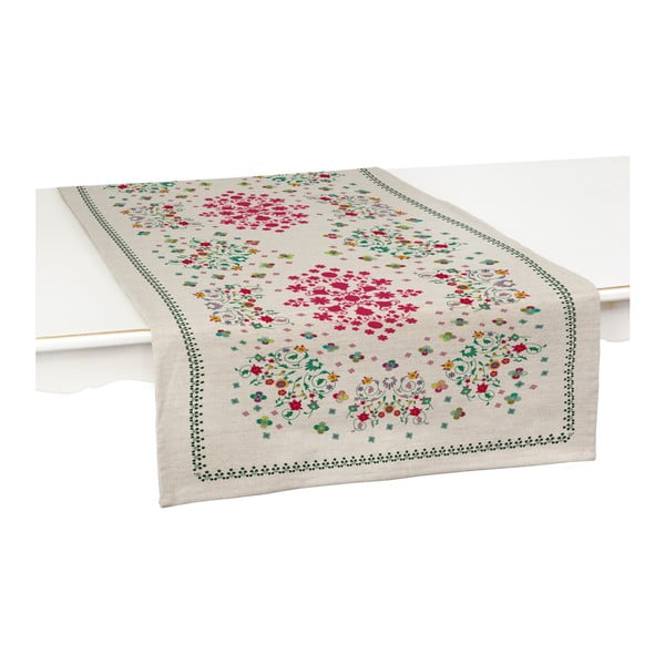 Комплект от 2 покривала за маса с лен Flowers Tapestry - Madre Selva