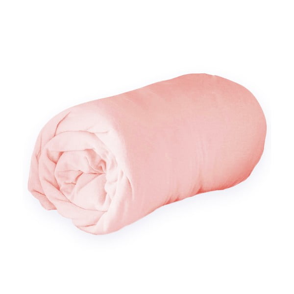 Розов еластичен чаршаф от джърси 160x200 cm Jersy – douceur d'intérieur-image-2