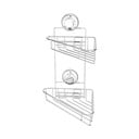 Ъглов самоносещ метален рафт за баня в сребристо Bestlock Bath - Compactor